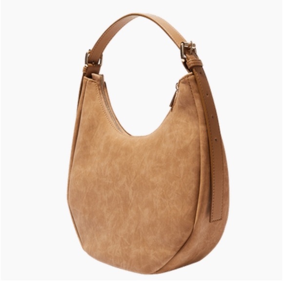 4th & reckless tan brown round bag, adjustable shoulder bag - Picture 9 of 11